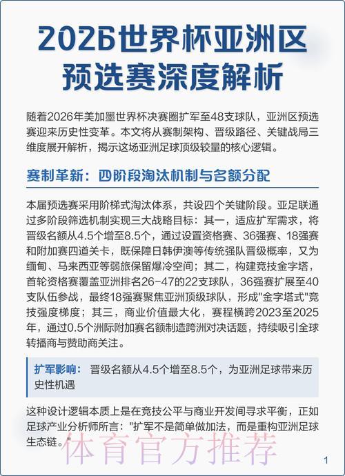2026世界杯深度解析：赛事全面分析与结果预测